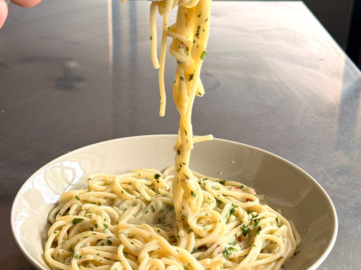 15 MINUTE CREMATTA, GARLIC & CHILLI SHAGHETTI
