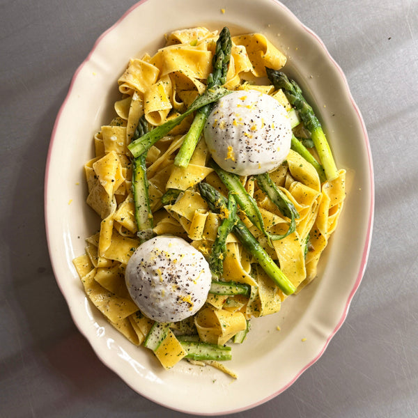 Burrella, Lemon & Asparagus Pappardelle